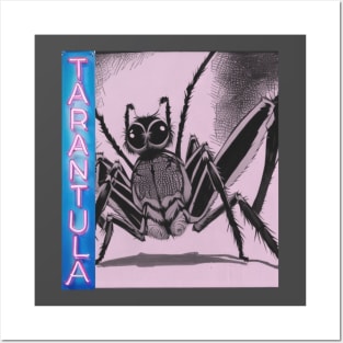 Soft Pink NEON TARANTULA Posters and Art